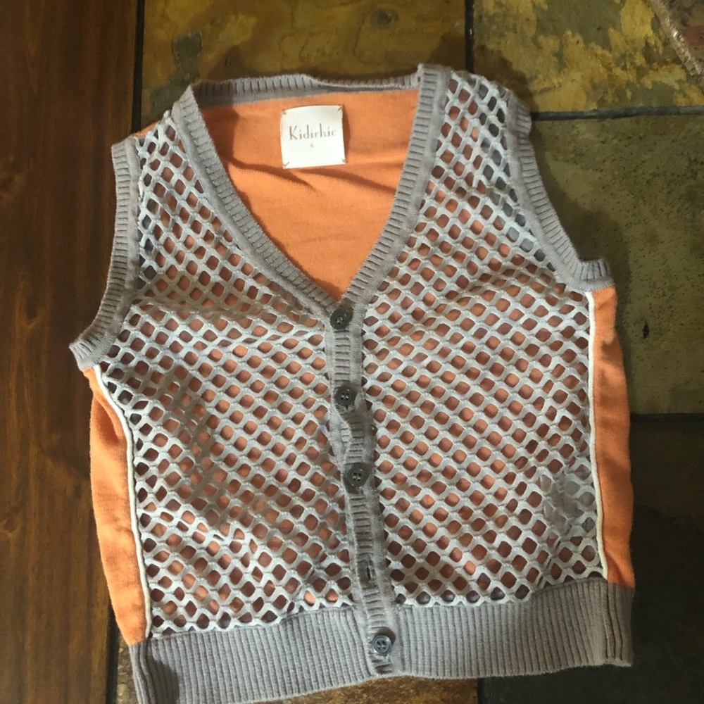 Orange and grey vest